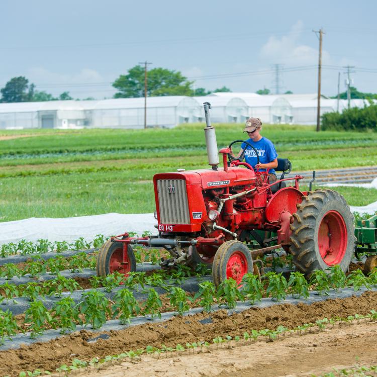  Man on tractor